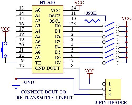 Rf Remote Control Transmitter Circuit Diagram