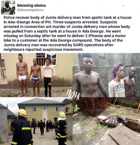 Lady And Her Male Friends Kill Jumia Delivery Man Who Came To Deliver 2 Iphone7 And A Bike Photo Today Naija Blog