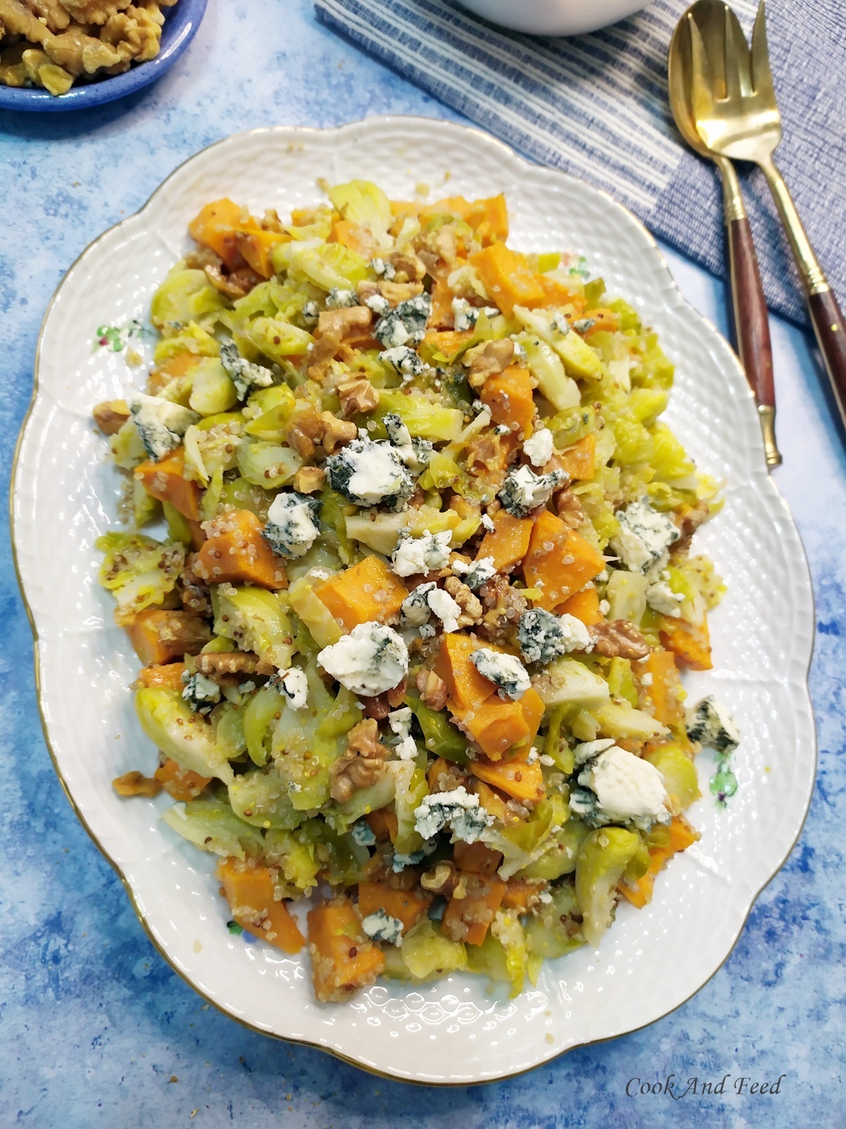 Σαλάτα με λαχανάκια Βρυξελλών και γλυκοπατάτες / Brussels Sprouts And Sweet Potato Salad Cook