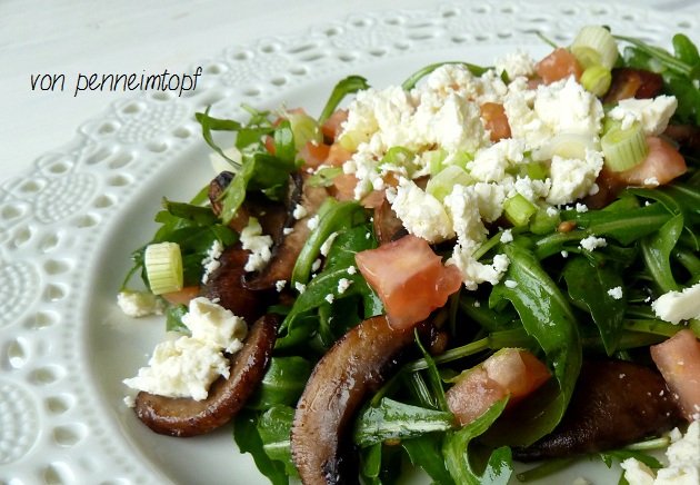 Penne im Topf: Gute Vorsätze?? Rucolasalat mit gebratenen Champignons ...