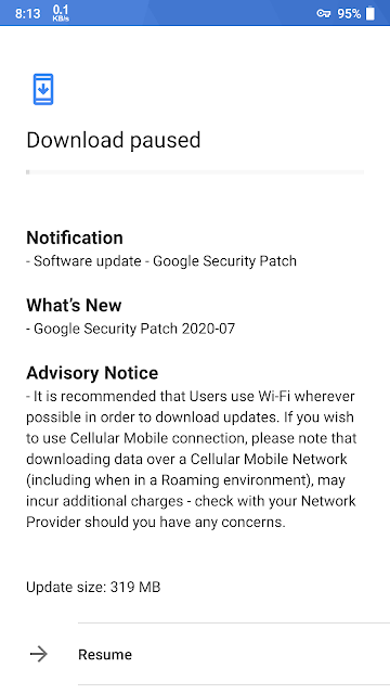 Nokia 6 receiving July 2020 Android Security patch