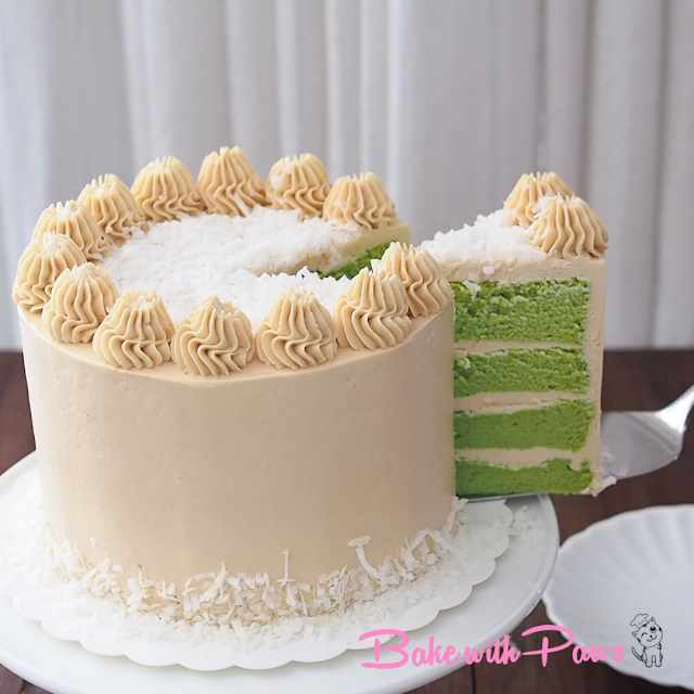 Pandan Cake with Gula Melaka Buttercream