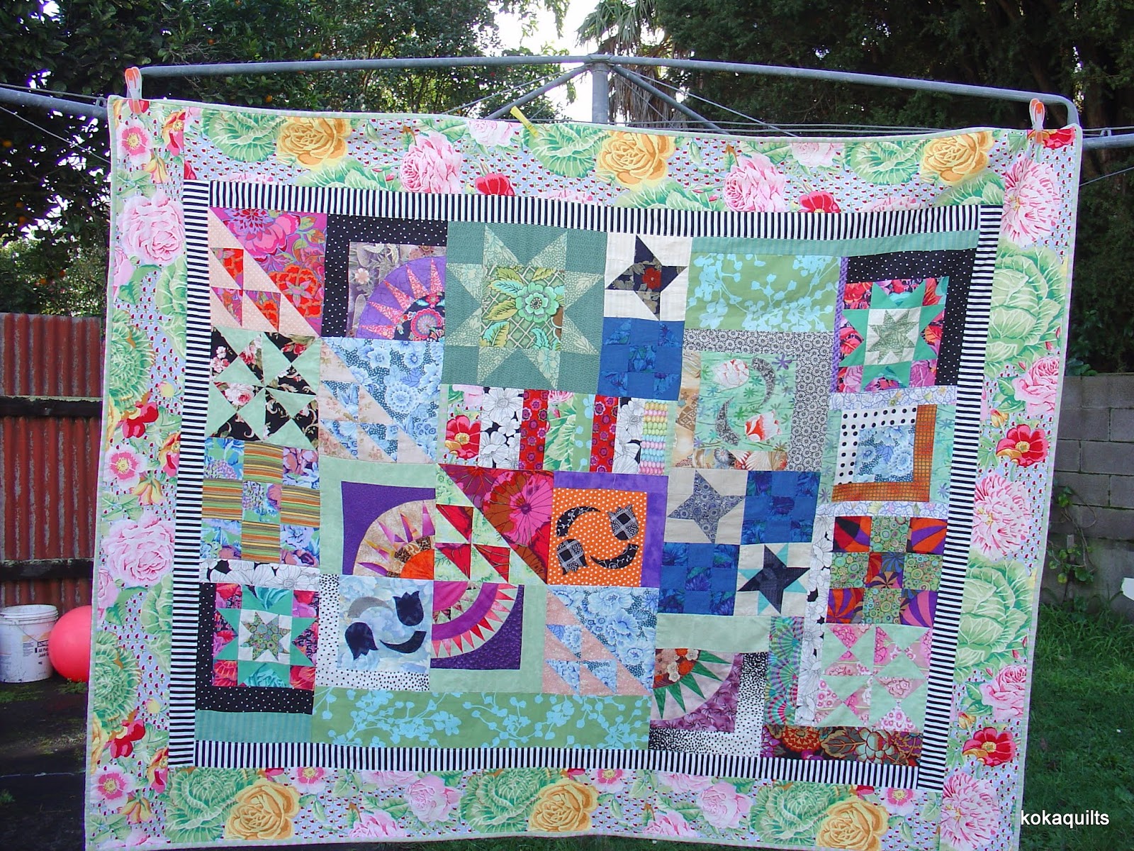 Kokaquilts my 'everything but the kitchen sink' quilt