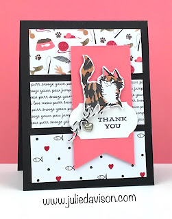 4 Vertical Triple Panel Cards with Stampin' Up! DSP ~ Playful Pets Suite ~ 2020-2021 Annual Catalog ~ www.juliedavison.com