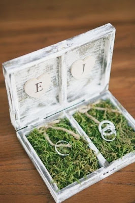 Wedding Rings - Skipping Traditions wedding ideas - white wash ring box with initials and wedding ring - wedding planning - services provided by wedding planners in Philadelphia PA - wedding planners capable - wedding ideas blog by K'Mich