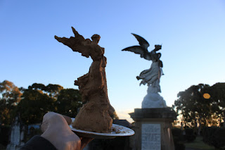clay model by artist Jane Bennett of the Dixson Monument in Rookwood Necropolis