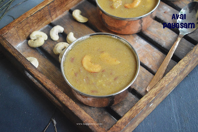 Aval Paruppu Payasam Recipe | Red Rice Poha Kheer | Flattened Rice Dal Kheer