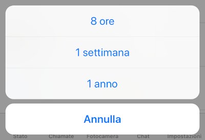 WhatsApp Messenger Menu Chat Silenzioso