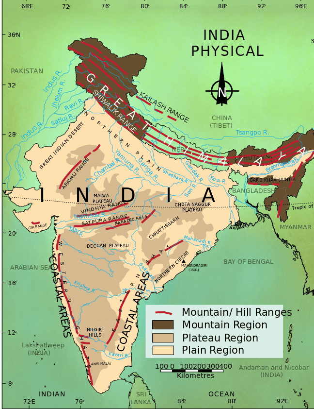 Physical Features Of India Class 9 Geography Chapter 2 Notes