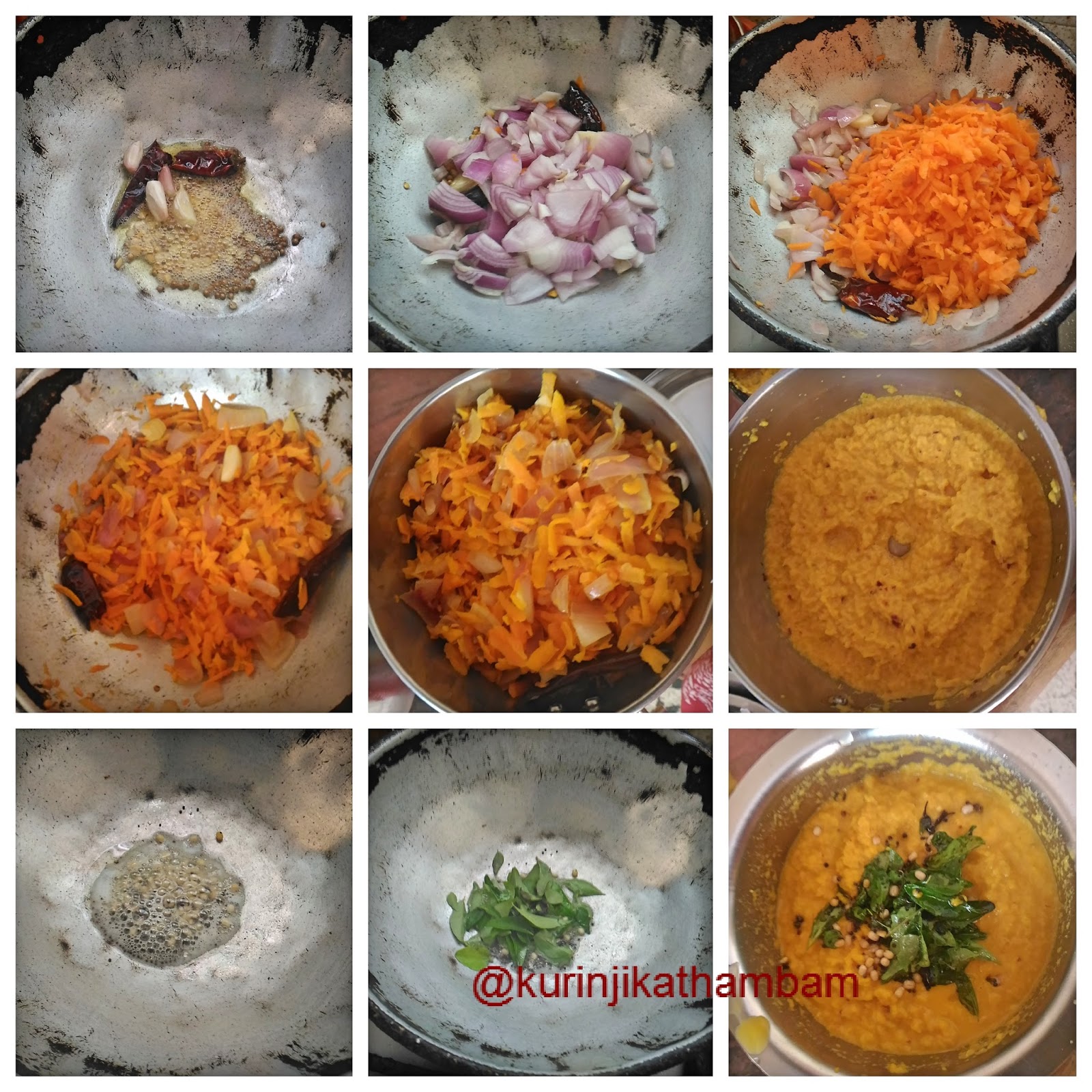Carrot Onion Chutney without Coconut Kurinji Kathambam