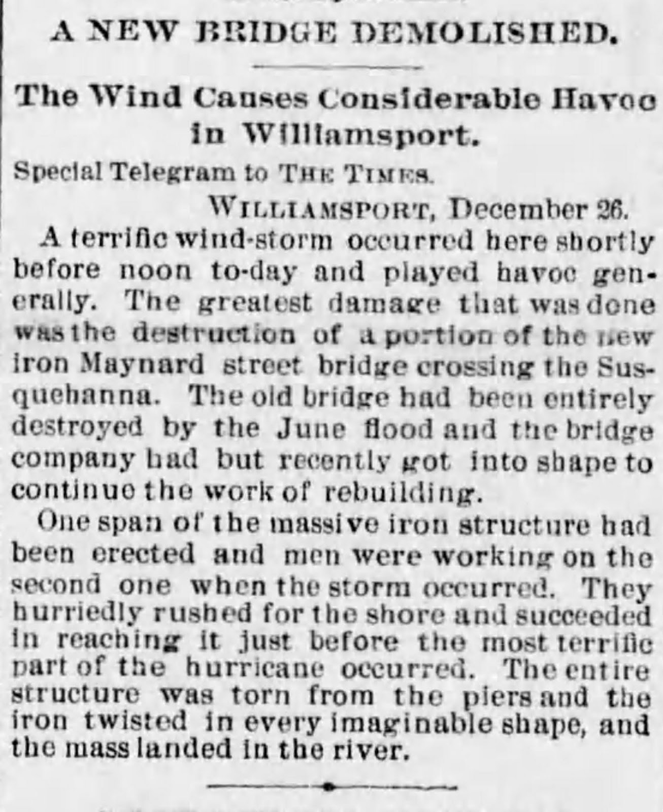 Valley Girl Views The Maynard Street Bridge, Connecting Williamsport