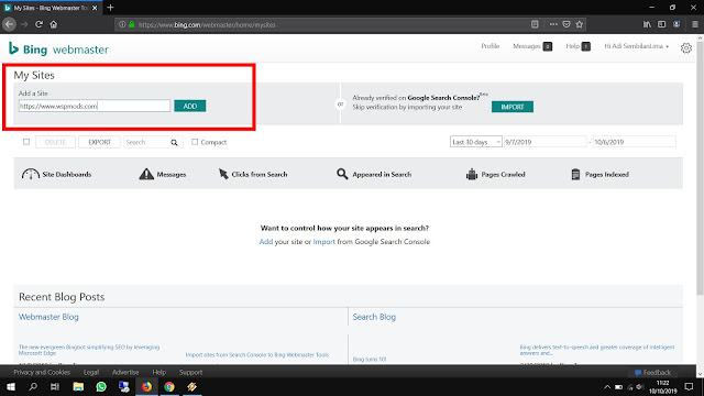 Cara Mudah Verifikasi Blog di Bing Webmaster
