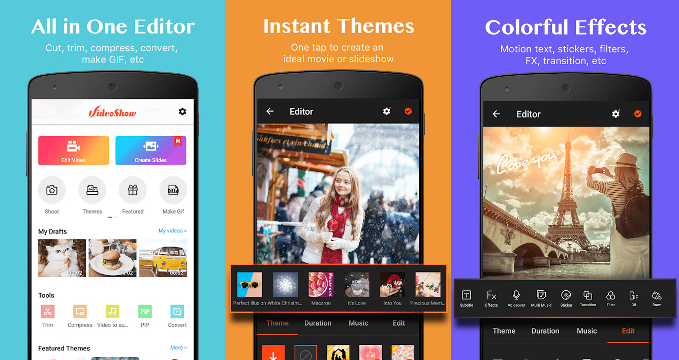 VideoShow v9.6.7rc (Premium) Editor de vídeos APK/MOD FerDroid