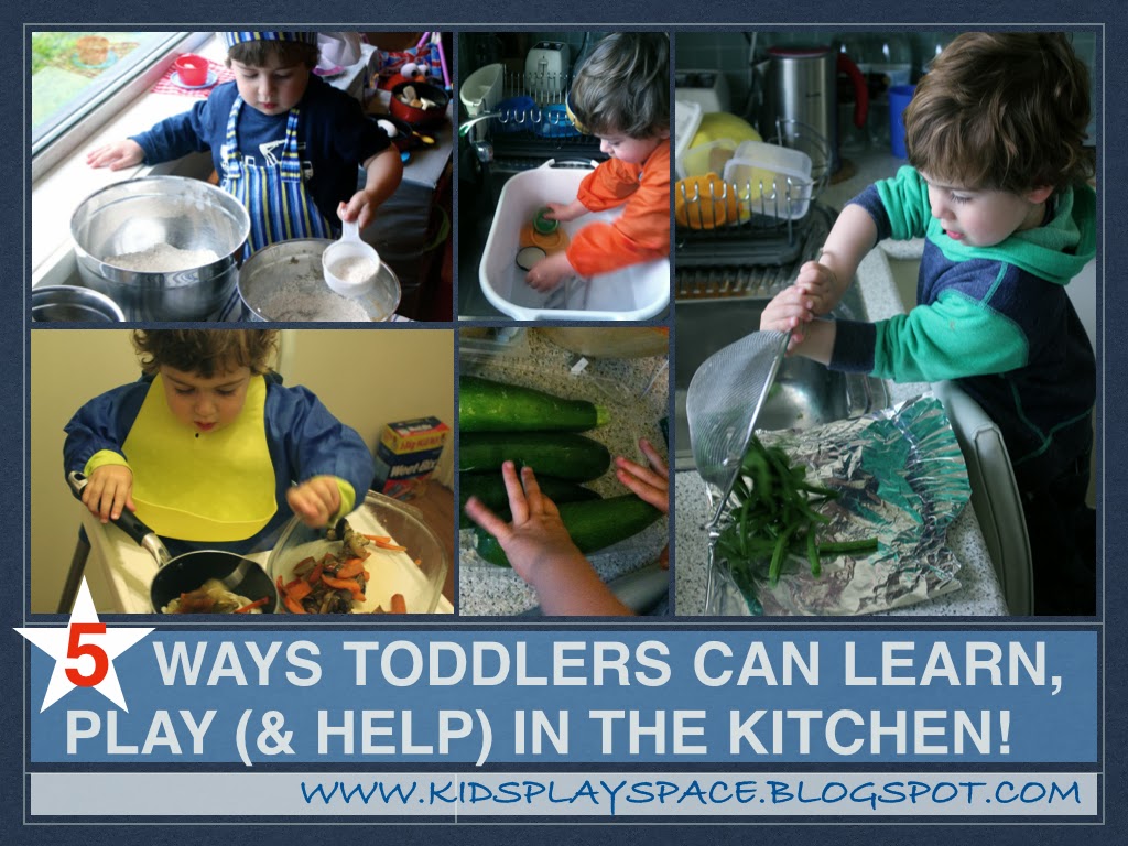Five ways toddlers can learn, play & help in the kitchen!