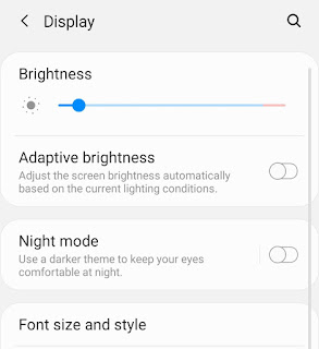 Display settings