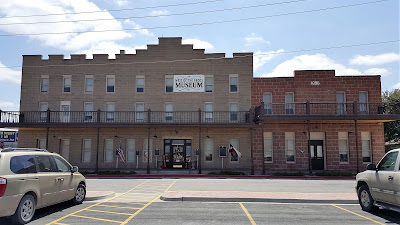 Photo of the West of the Texas Museum hotel and saloon.