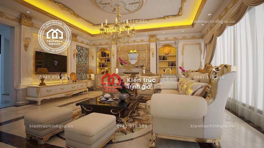 Thiết kế nội thất lâu đài kiến trúc Pháp cổ điển ở Hải Dương - Mã số NT4022 - Ảnh 1