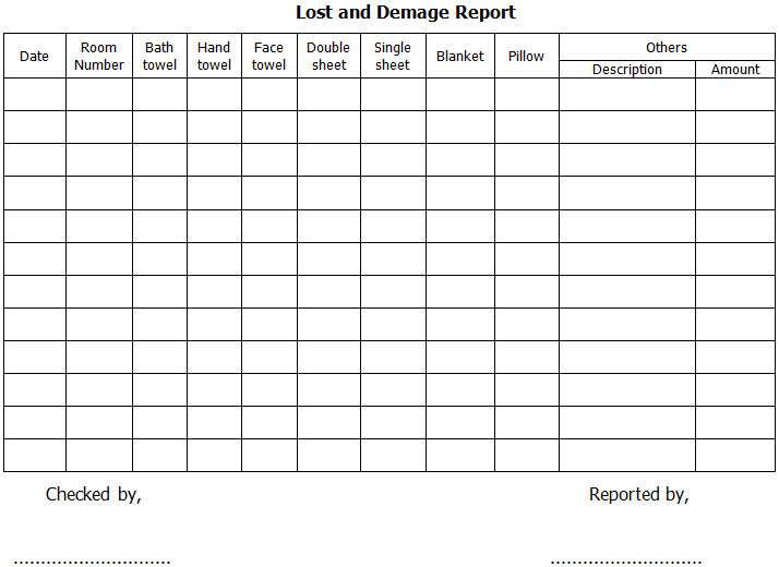 JenisJenis Formulir yang Digunakan pada Housekeeping