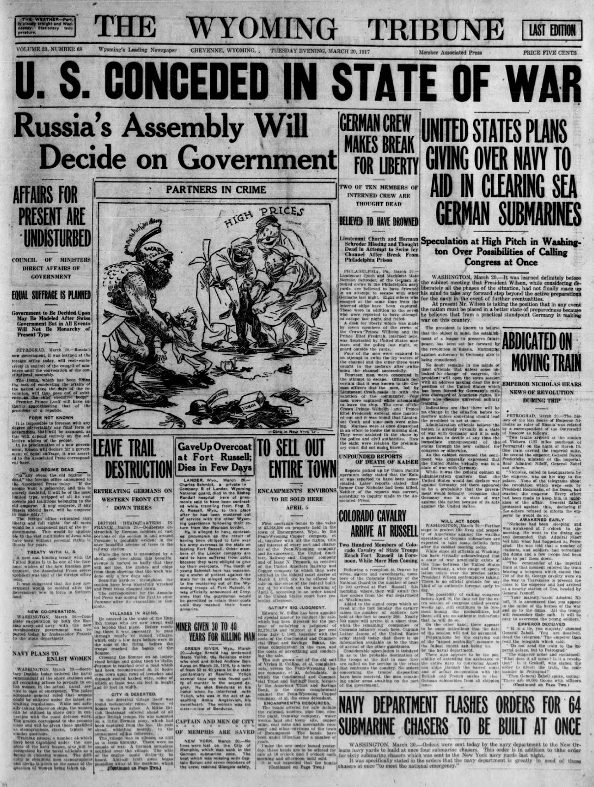 Today In Wyoming's History March 2013