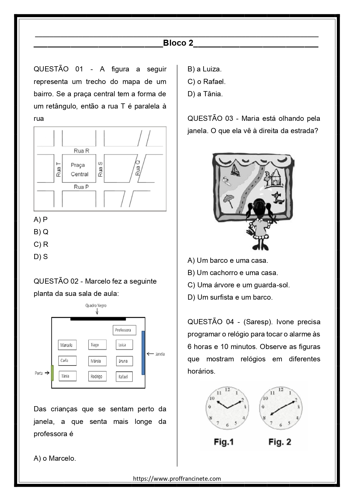 Simulado de Português - 01 - Diversas Habilidades - 4º Ano e 5º Ano