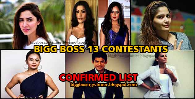 Bigg Boss 13 Contestants