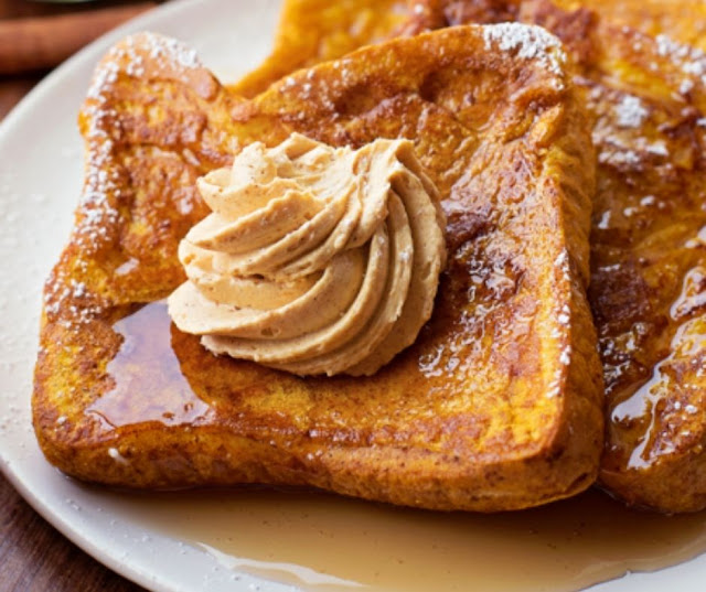Pumpkin French Toast With Whipped Pumpkin Butter