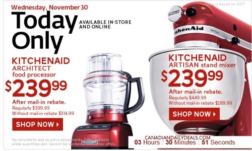 Canadian Daily Deals The Bay KitchenAid Architect Food Processor 
