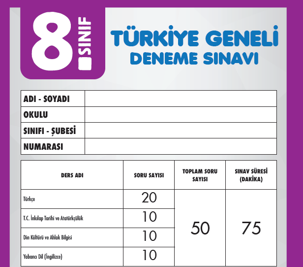 Newton Yayinlari Lgs Kurumsal Deneme Sinavi 1 Sozel Bolum Test Matematik