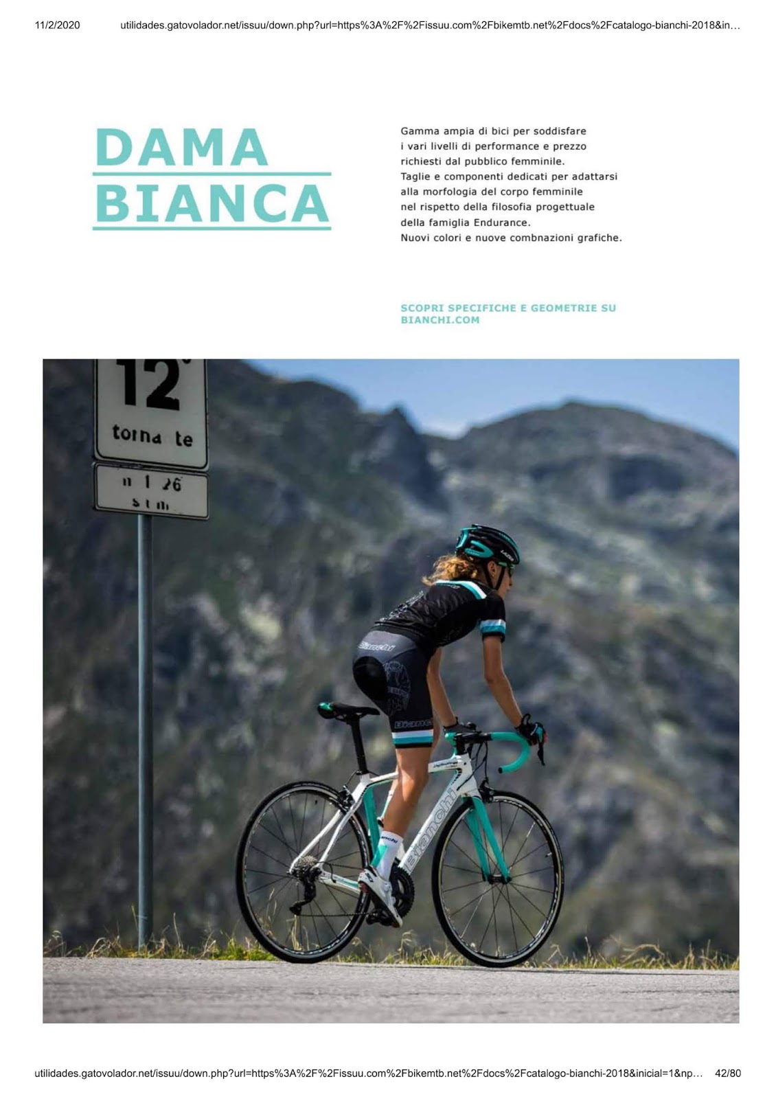 CATALOGUES BIANCHI BIANCHI 2018