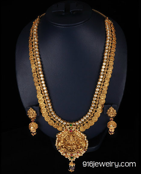 traditional long beautiful kasula haram | SUDHAKAR GOLD WORKS
