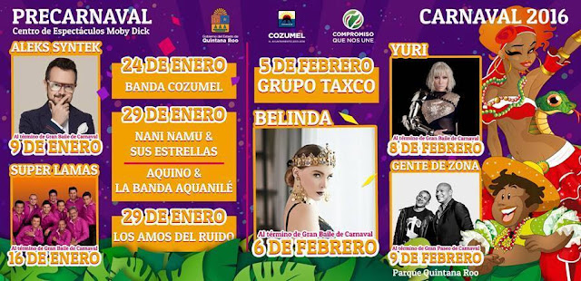 programa carnaval cozumel 2016 artistas carnaval cozumel 2016