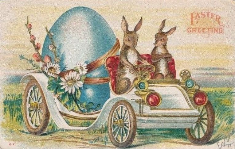 A Collection of 30 Cute Bunny Rabbit Vintage Easter Postcards ~ vintage