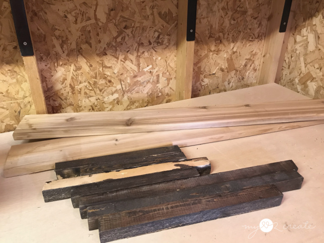 scrap wood to make serving tables