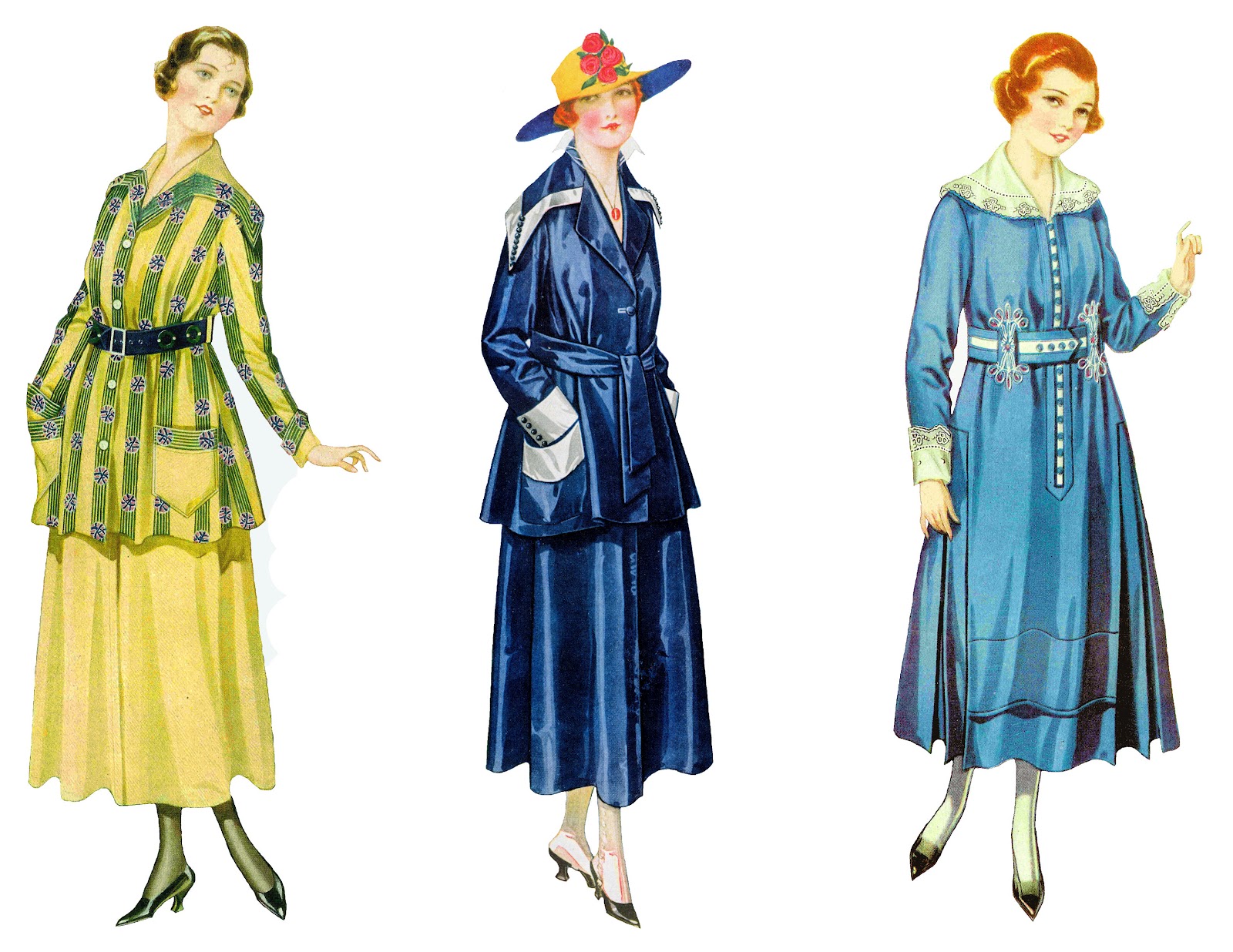 Antique Images Free Digital Collage Sheet 3 Vintage 1915 Women's