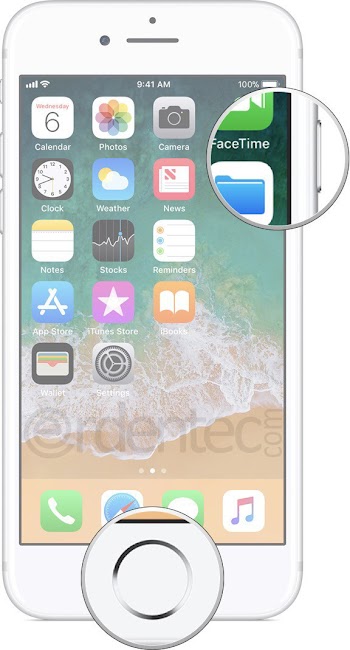 iPhone 8, iPhone 7, iPhone 6 take a screenshot