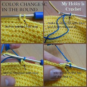 changing colors in single crochet