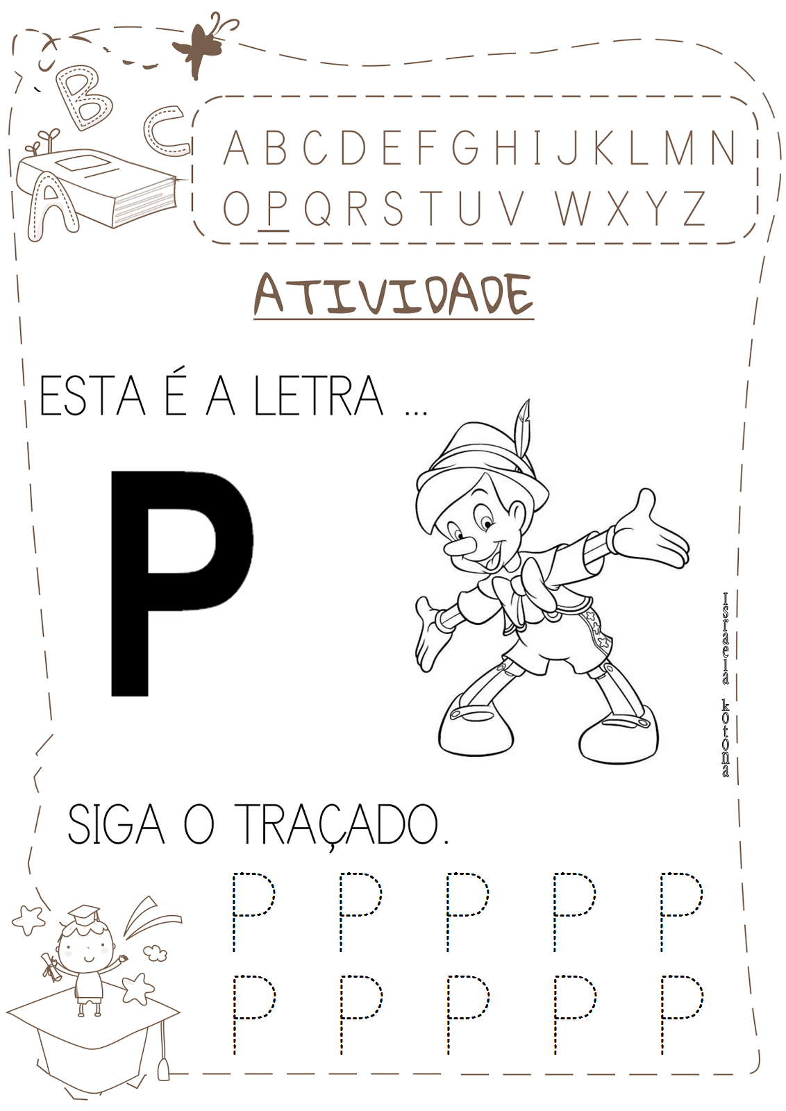 Atividades com a letra P Pinóquio