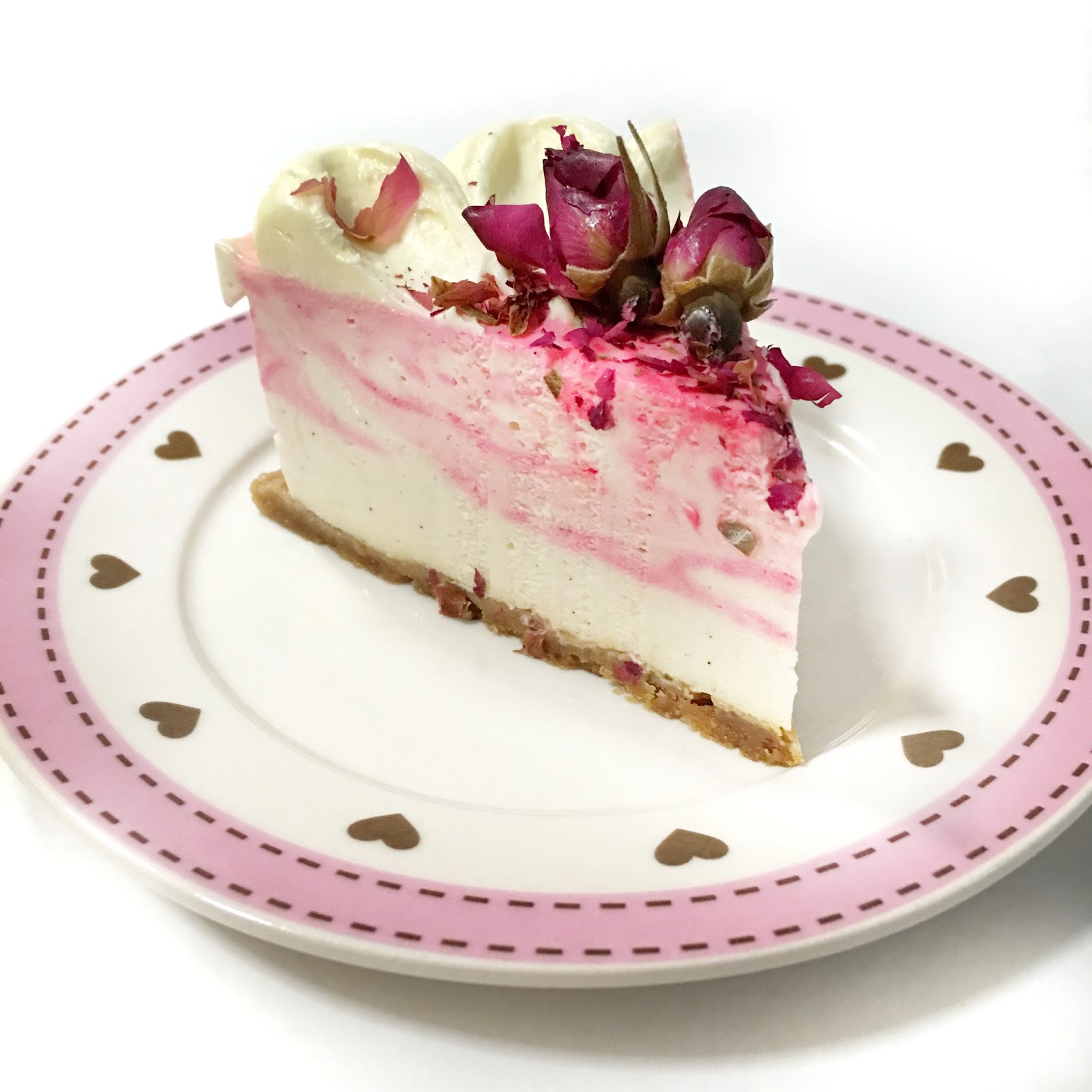 pink ombre no bake cheesecake