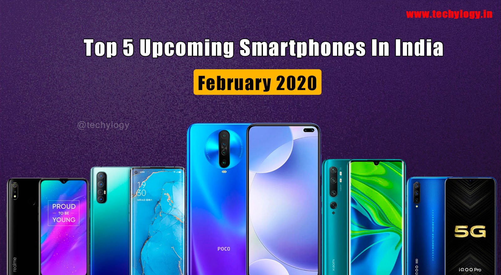 Top 5 Smartphones in India February 2020 Techylogy All