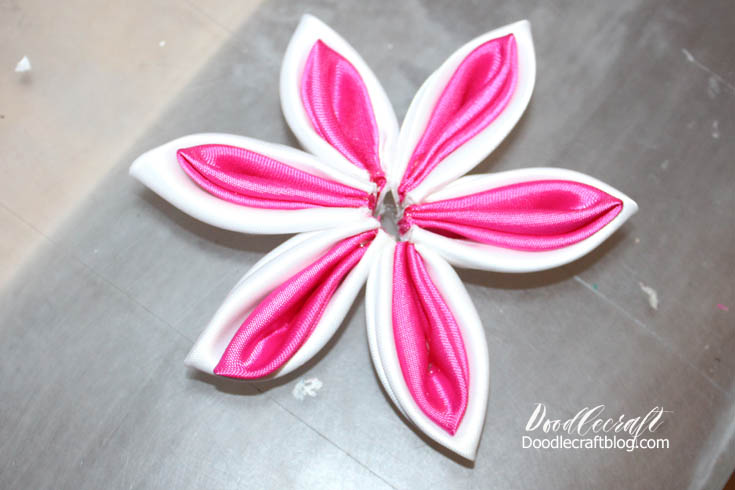 DIY Kanzashi Ribbon Flowers - HOW TO MAKE tutorial - NO SEW - Prom