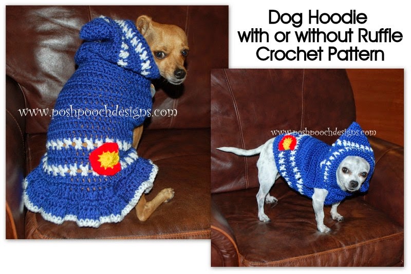 Posh Pooch Designs Colorado Strong Dog Hoodie Small Dog Hoody