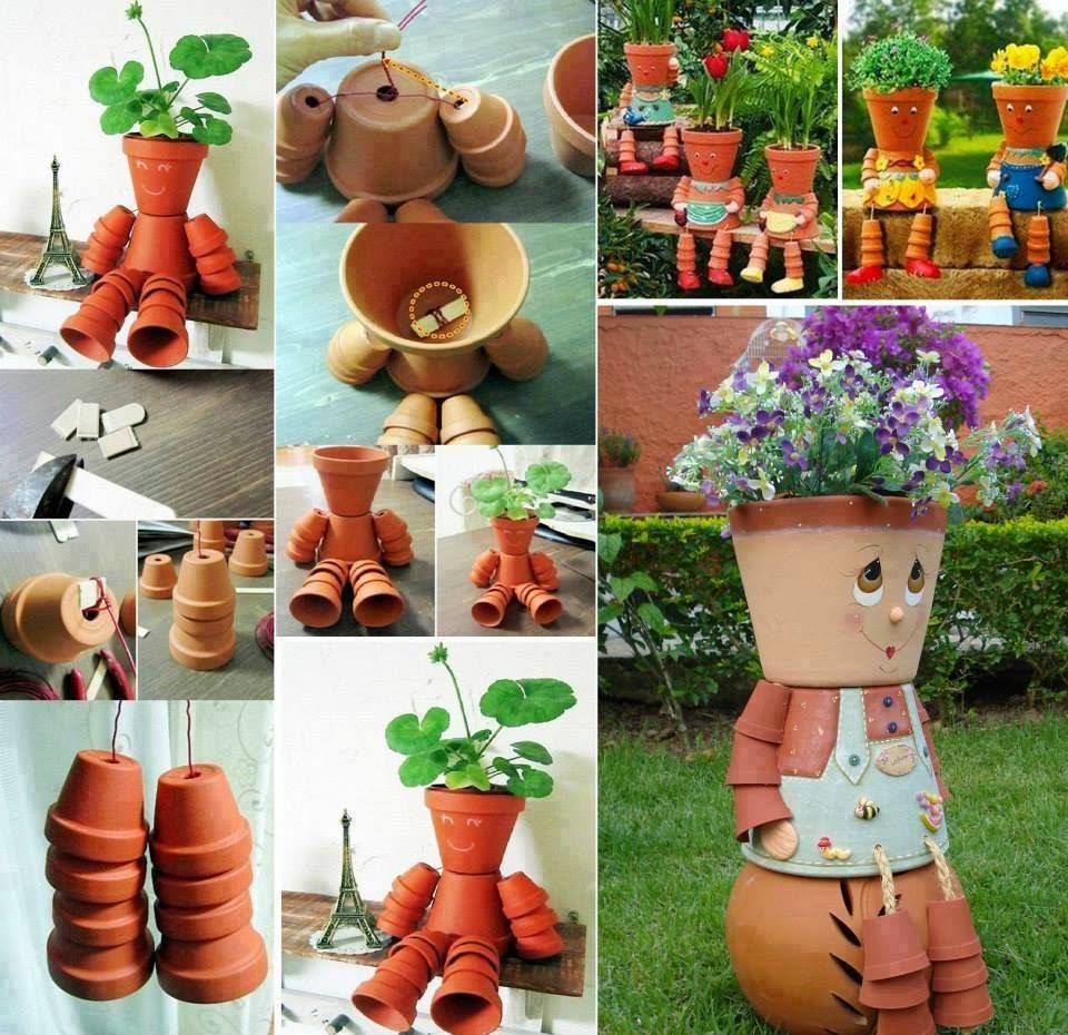  How to make  Clay Pot  Flower  People Creative Ideas