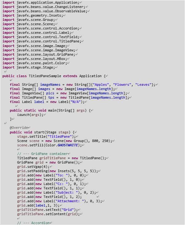 nuno's Blogs JavaFX UI 19.Titled Pane & Accordion
