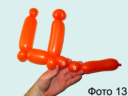 Машинка из шариков колбасок