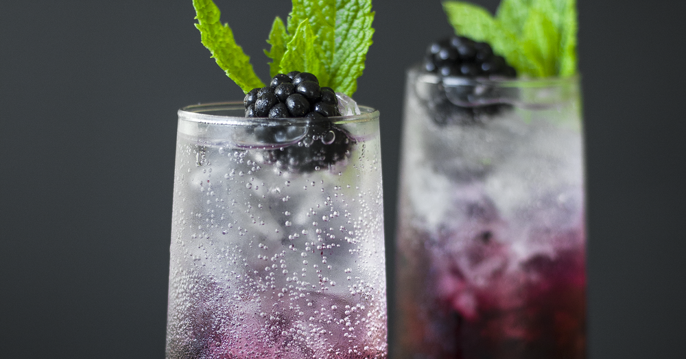 BLACKBERRY, MINT, & CUCUMBER GIN SPRITZER Nothing But Food