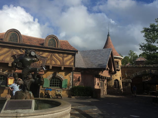 Gaston Fountain Fantasyland Magic Kingdom Walt Disney World