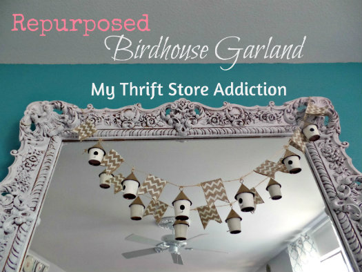 Repurposed Birdhouse Garland