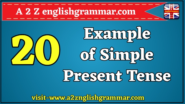 Tense examples present simple Examples of