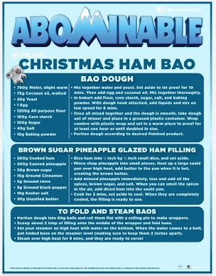 Christmas Ham Bao recipe ingredients and method to print off 