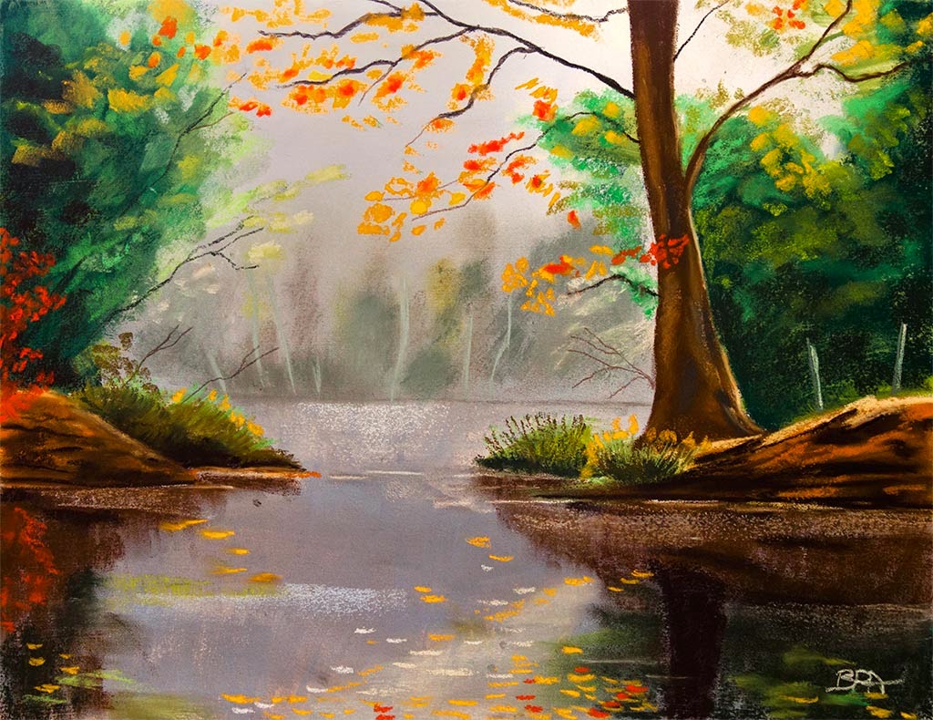 Paysage automnal Peintures à l'huile, pastels, aquarelle, acryliques